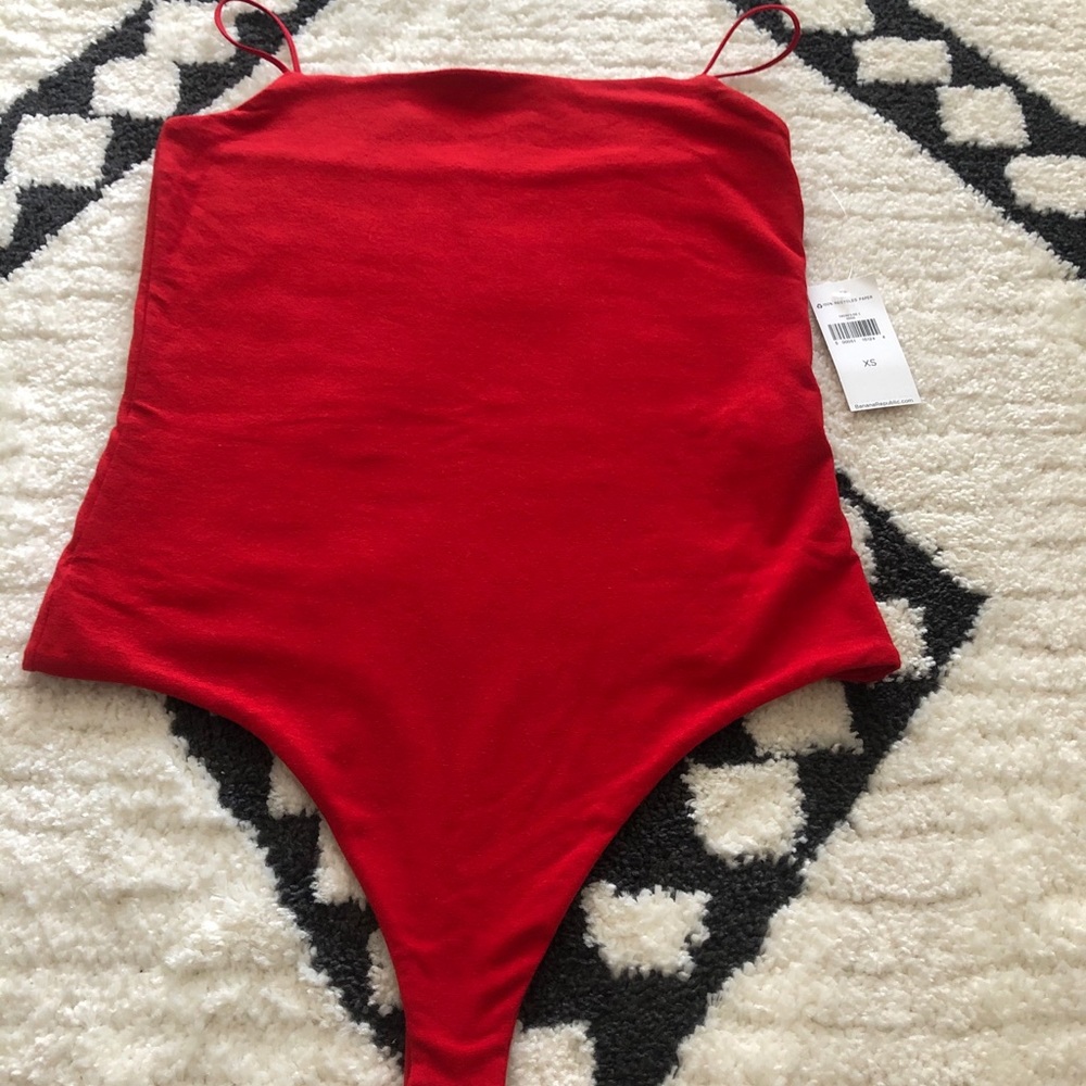 NWT Banana Republic Strappy Thong Bodysuit - Red